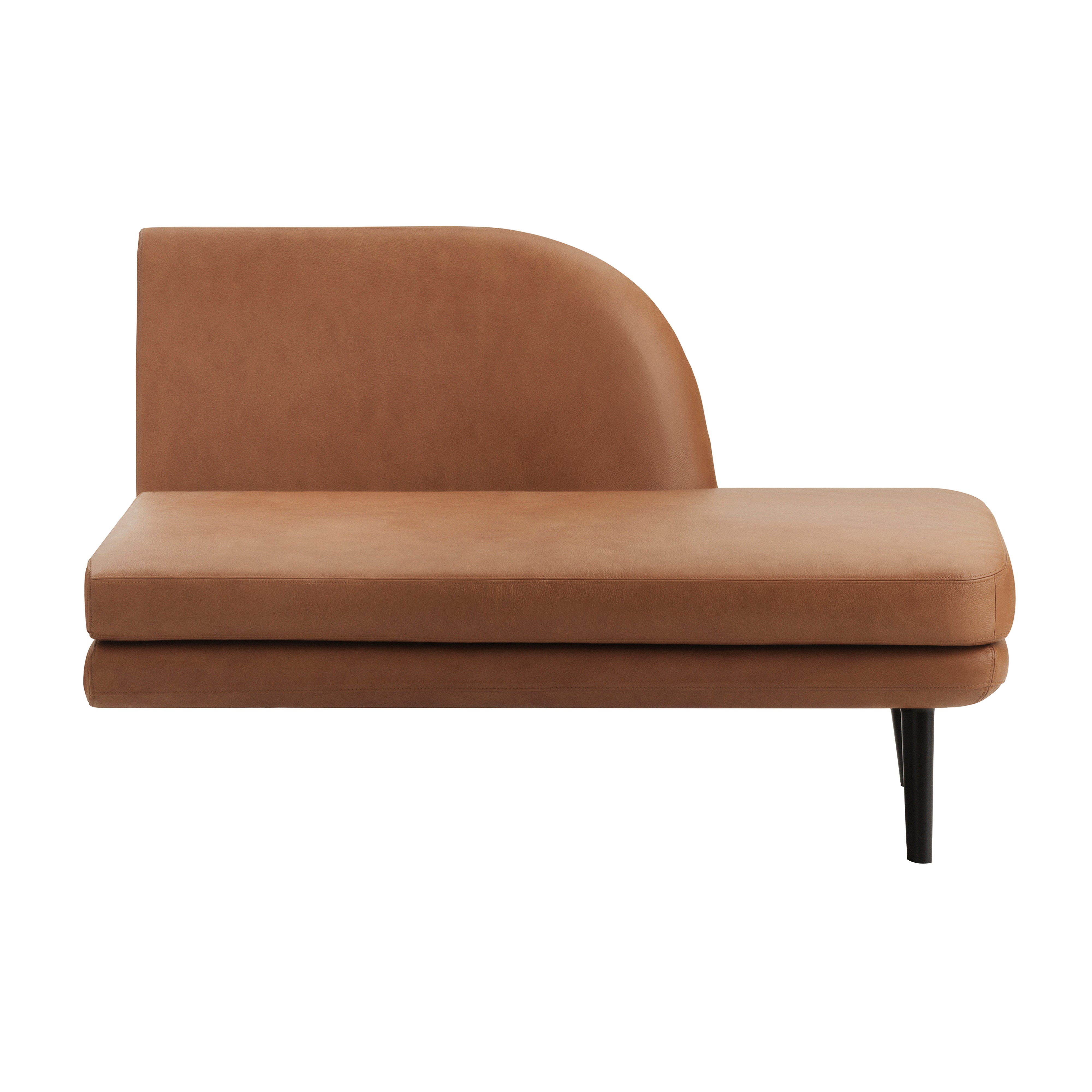 Sum Sofa Modules: Open Side - Right + Black Aluminum