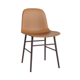 Form Chair: Steel Base + Full Upholstered + Brown
