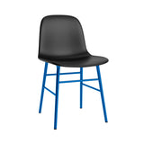 Form Chair: Steel Base + Full Upholstered + Bright Blue
