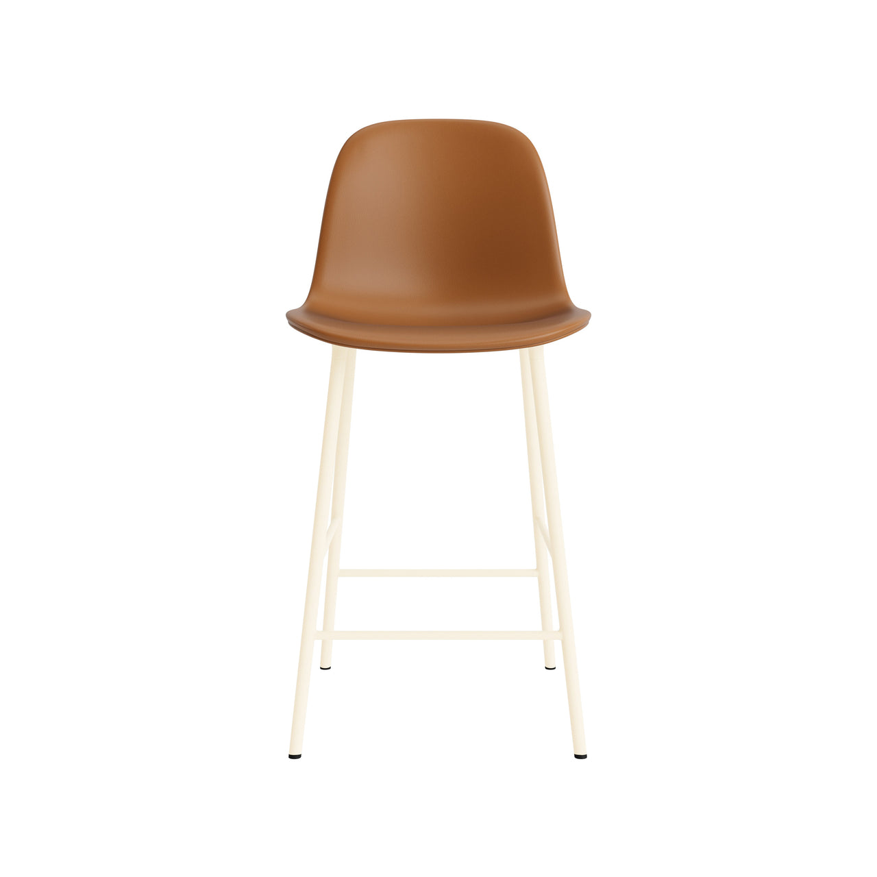 Form Counter Chair: Upholstered + Cream
