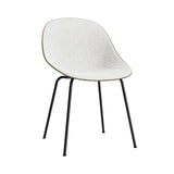 Mat Chair: Steel Base + Front Upholstered + Seaweed + Black