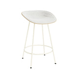 Mat Bar + Counter Stool: Steel Base + Front Upholstered + Counter + Hemp + Cream