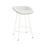 Mat Bar + Counter Stool: Steel Base + Front Upholstered + Counter + Seaweed + Cream