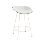 Mat Bar + Counter Stool: Steel Base + Front Upholstered + Counter + Seaweed + Cream