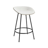 Mat Bar + Counter Stool: Steel Base + Front Upholstered + Counter + Seaweed + Black