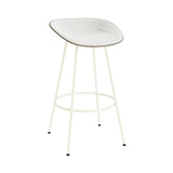 Mat Bar + Counter Stool: Steel Base + Front Upholstered + Bar + Seaweed + Cream