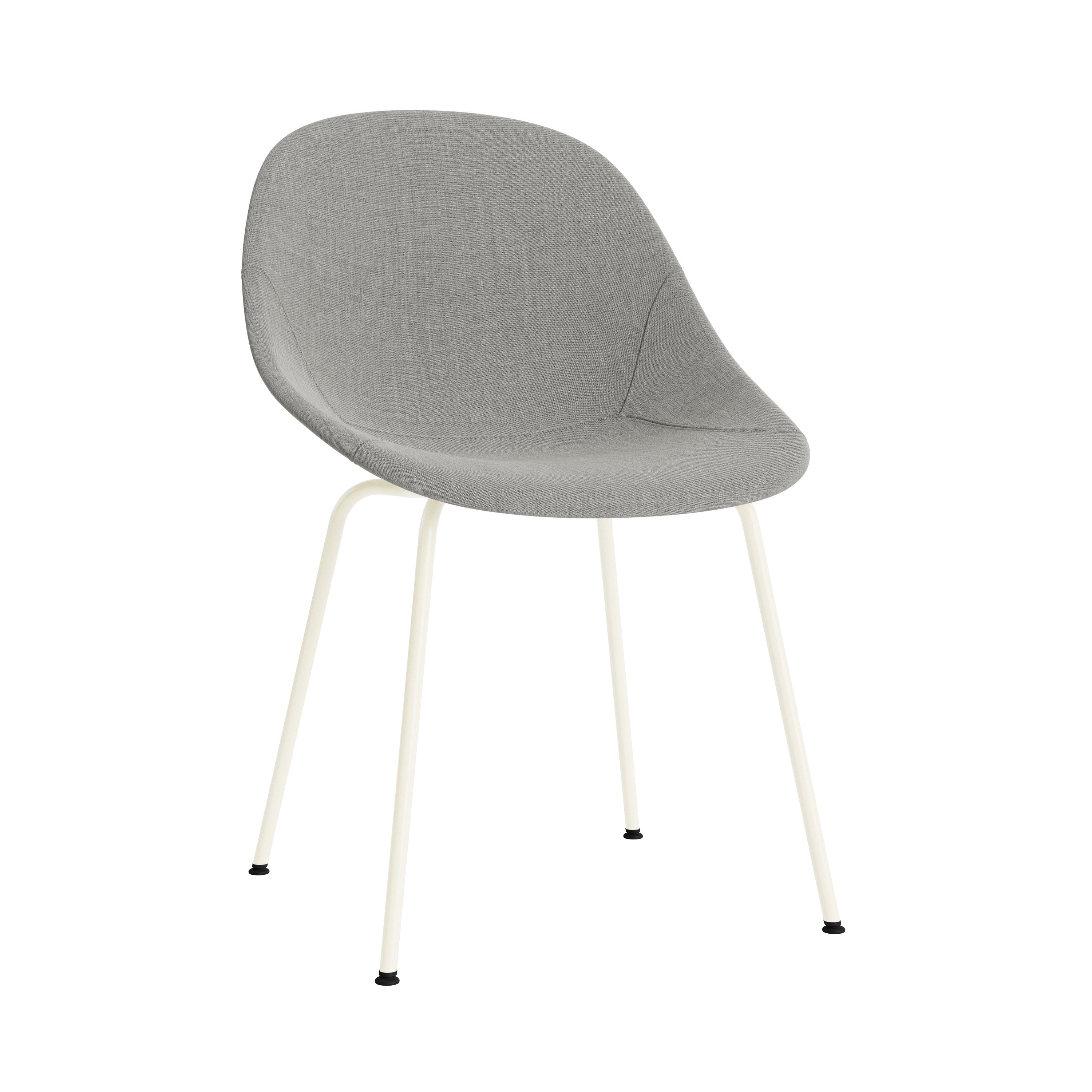 Mat Chair: Steel Base + Fully Upholstered + Cream