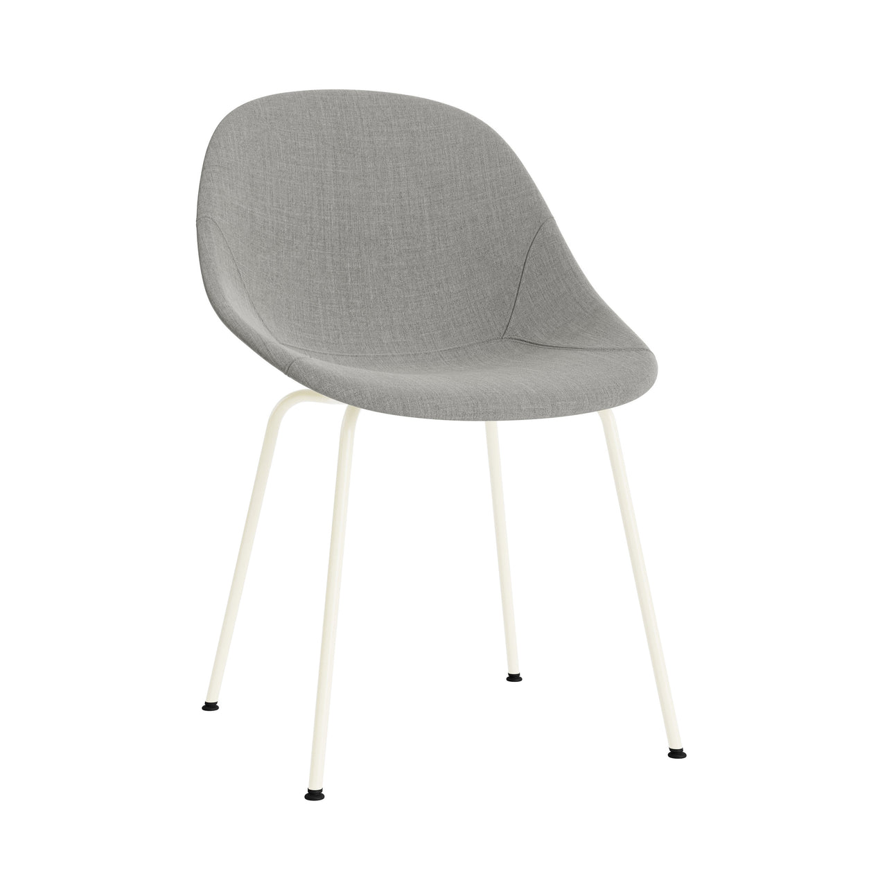 Mat Chair: Steel Base + Fully Upholstered + Cream