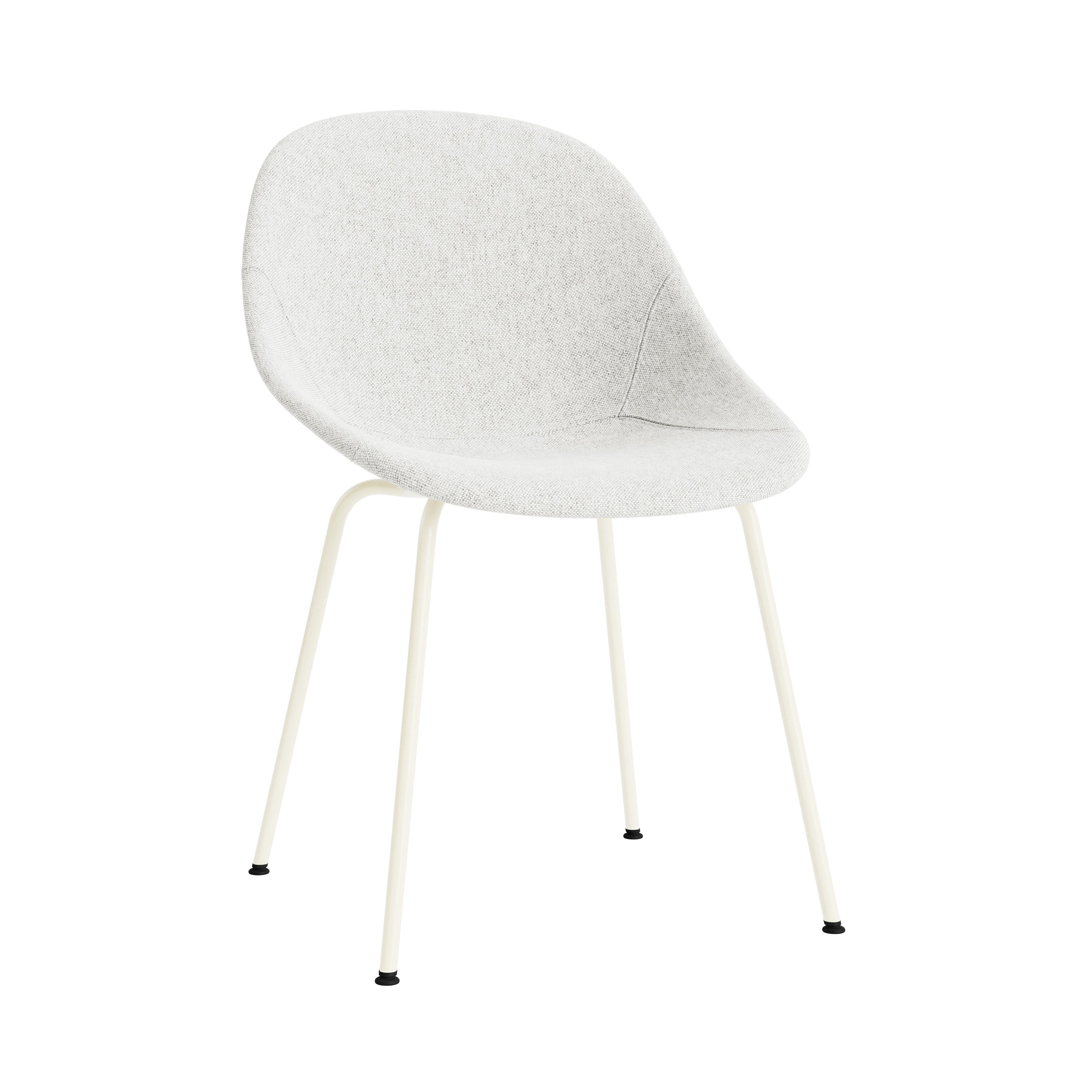 Mat Chair: Steel Base + Fully Upholstered + Cream