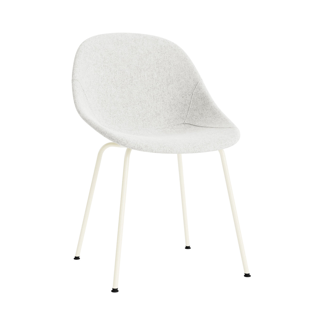 Mat Chair: Steel Base + Fully Upholstered + Cream
