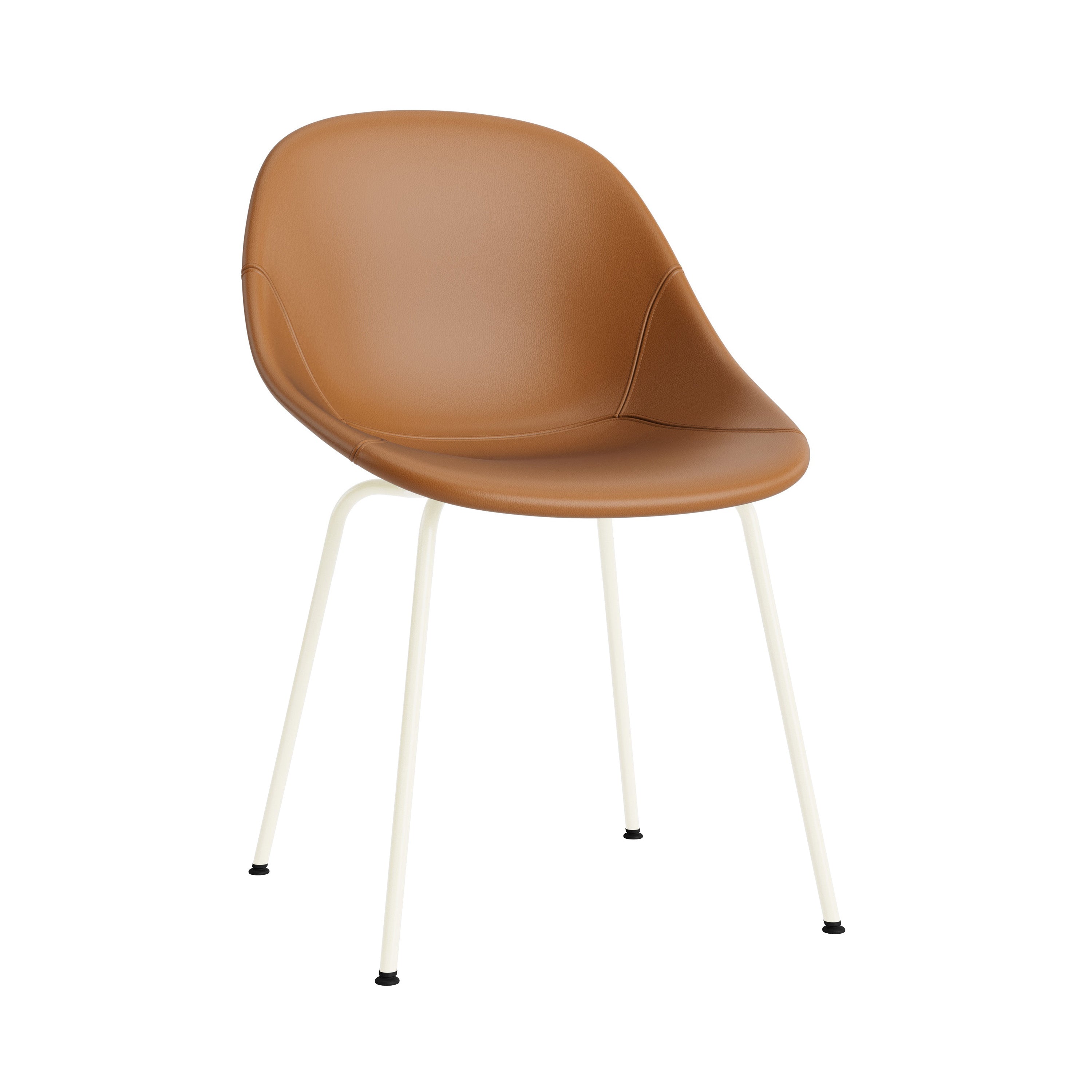 Mat Chair: Steel Base + Fully Upholstered + Cream