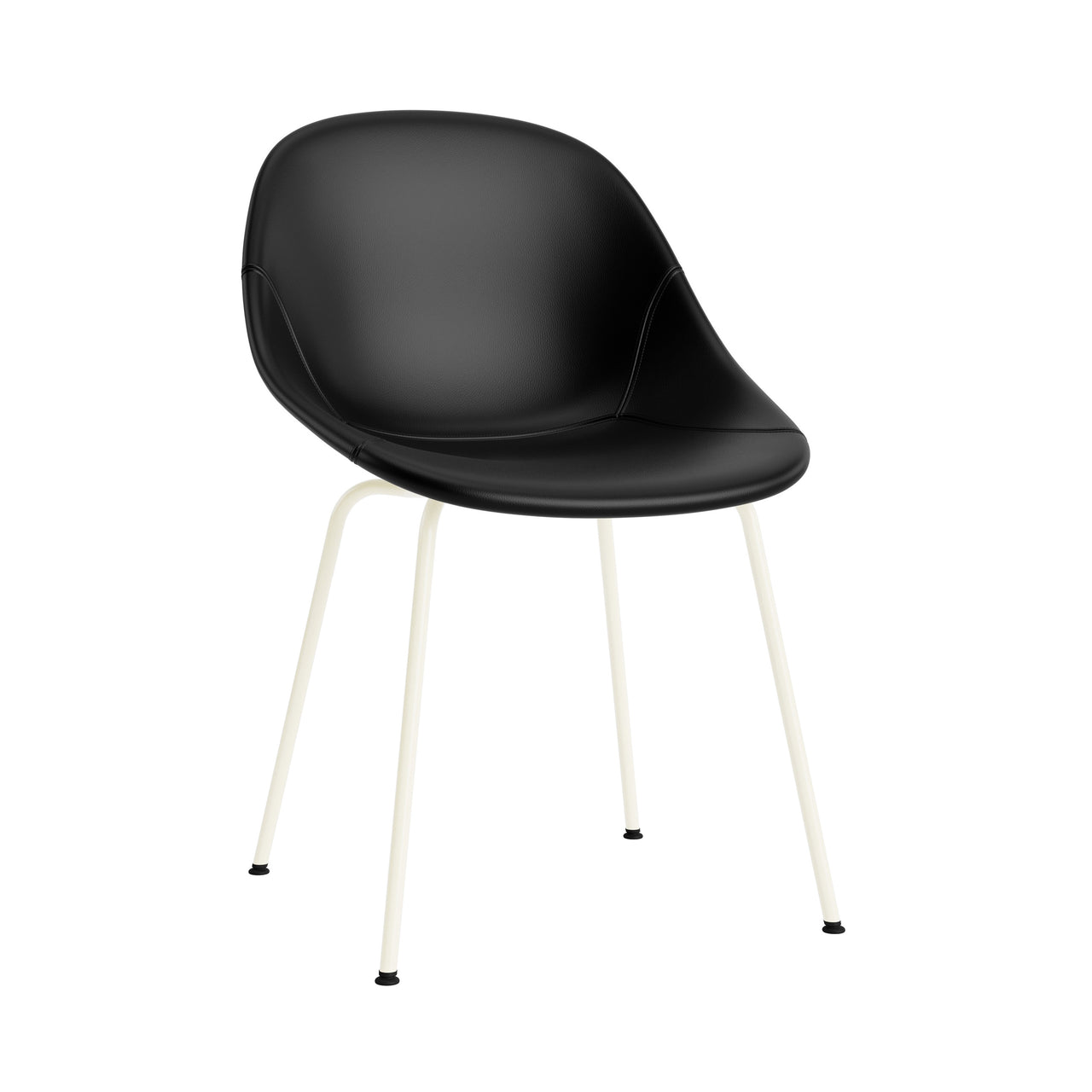 Mat Chair: Steel Base + Fully Upholstered + Cream