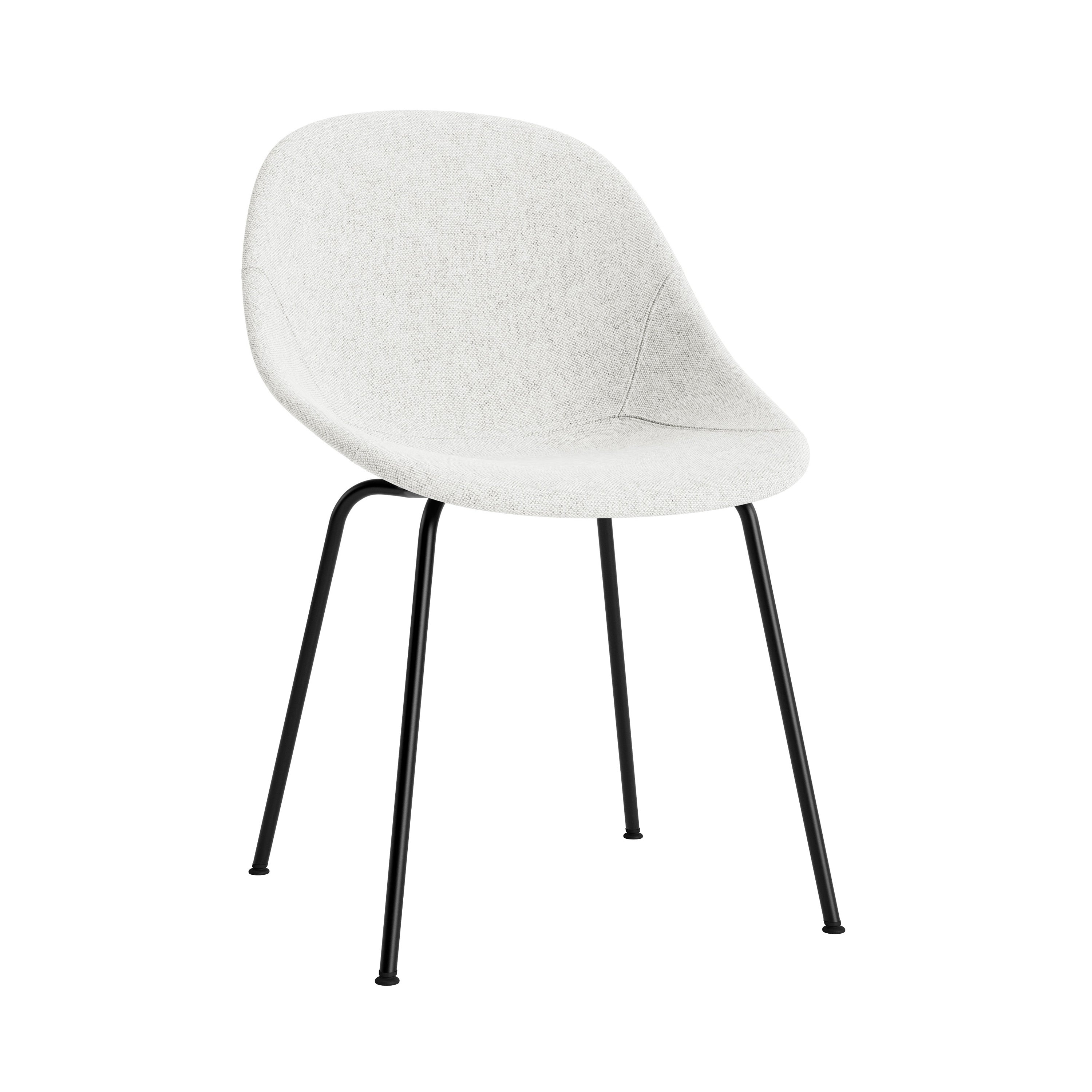 Mat Chair: Steel Base + Fully Upholstered + Black