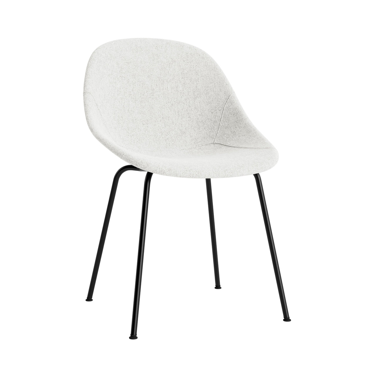 Mat Chair: Steel Base + Fully Upholstered + Black