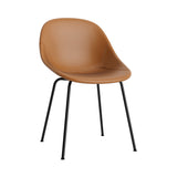 Mat Chair: Steel Base + Fully Upholstered + Black