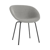 Mat Armchair: Steel Base + Fully Upholstered + Black