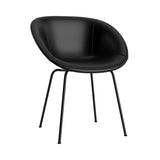Mat Armchair: Steel Base + Fully Upholstered + Black