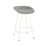 Mat Bar + Counter Stool: Steel Base + Fully Upholstered + Counter + Cream