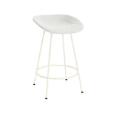 Mat Bar + Counter Stool: Steel Base + Fully Upholstered + Counter + Cream