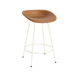 Mat Bar + Counter Stool: Steel Base + Fully Upholstered + Counter + Cream