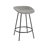 Mat Bar + Counter Stool: Steel Base + Fully Upholstered + Counter + Black