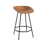Mat Bar + Counter Stool: Steel Base + Fully Upholstered + Counter + Black