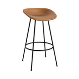 Mat Bar + Counter Stool: Steel Base + Fully Upholstered + Bar + Black
