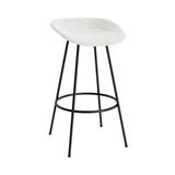 Mat Bar + Counter Stool: Steel Base + Fully Upholstered + Bar + Black