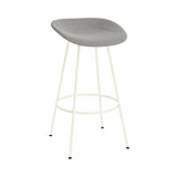 Mat Bar + Counter Stool: Steel Base + Fully Upholstered + Bar + Cream