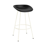 Mat Bar + Counter Stool: Steel Base + Fully Upholstered + Bar + Cream