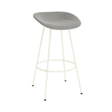 Mat Bar + Counter Stool: Steel Base + Fully Upholstered + Bar + Cream