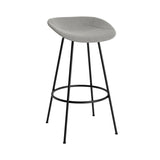 Mat Bar + Counter Stool: Steel Base + Fully Upholstered + Bar + Black