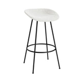 Mat Bar + Counter Stool: Steel Base + Fully Upholstered + Bar + Black