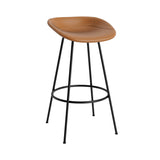 Mat Bar + Counter Stool: Steel Base + Fully Upholstered + Bar + Black