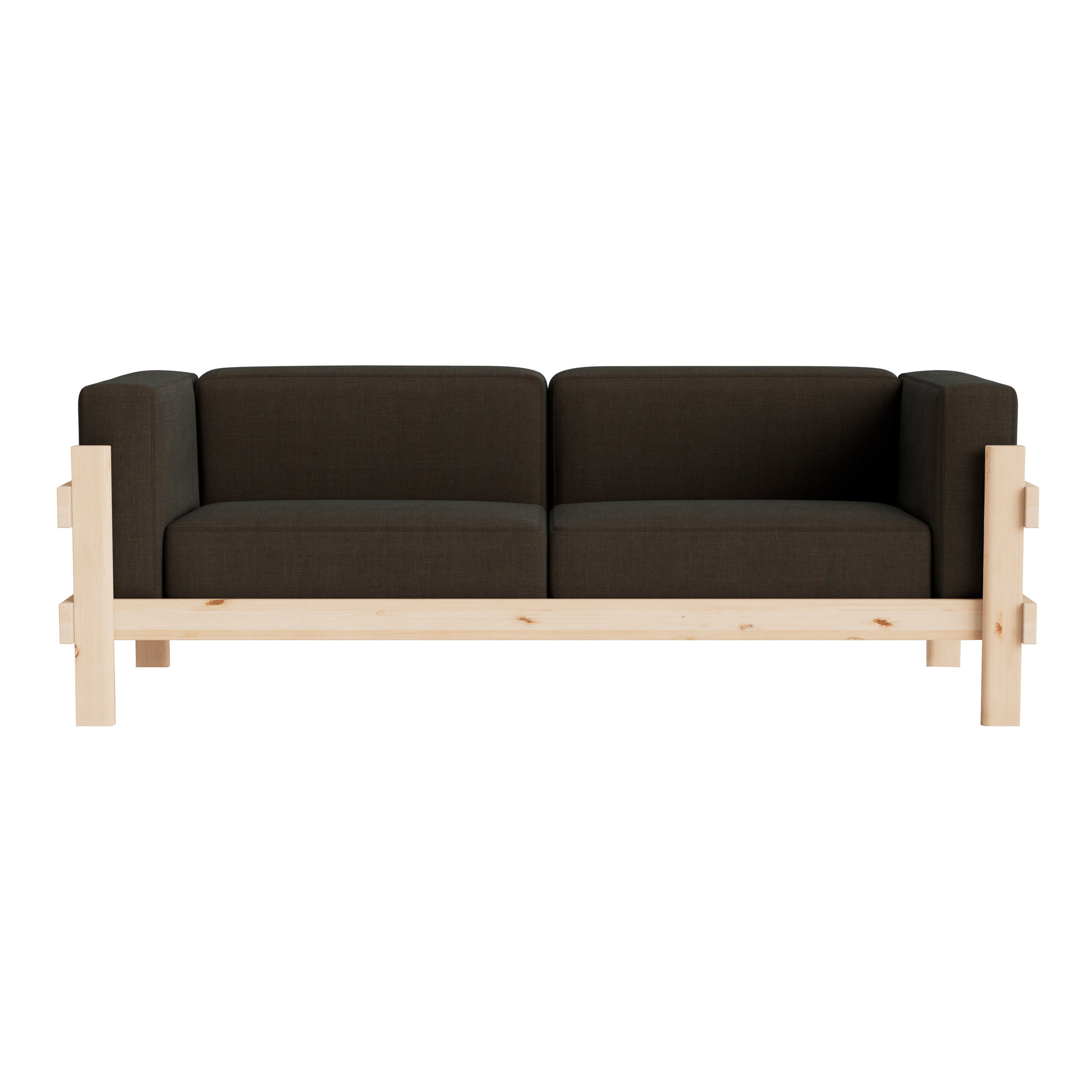 Kube 3 Seater Sofa: Pine