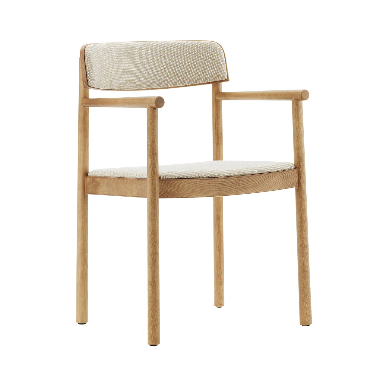 Timb Armchair: Upholstered + Tan + Hallingdal 220