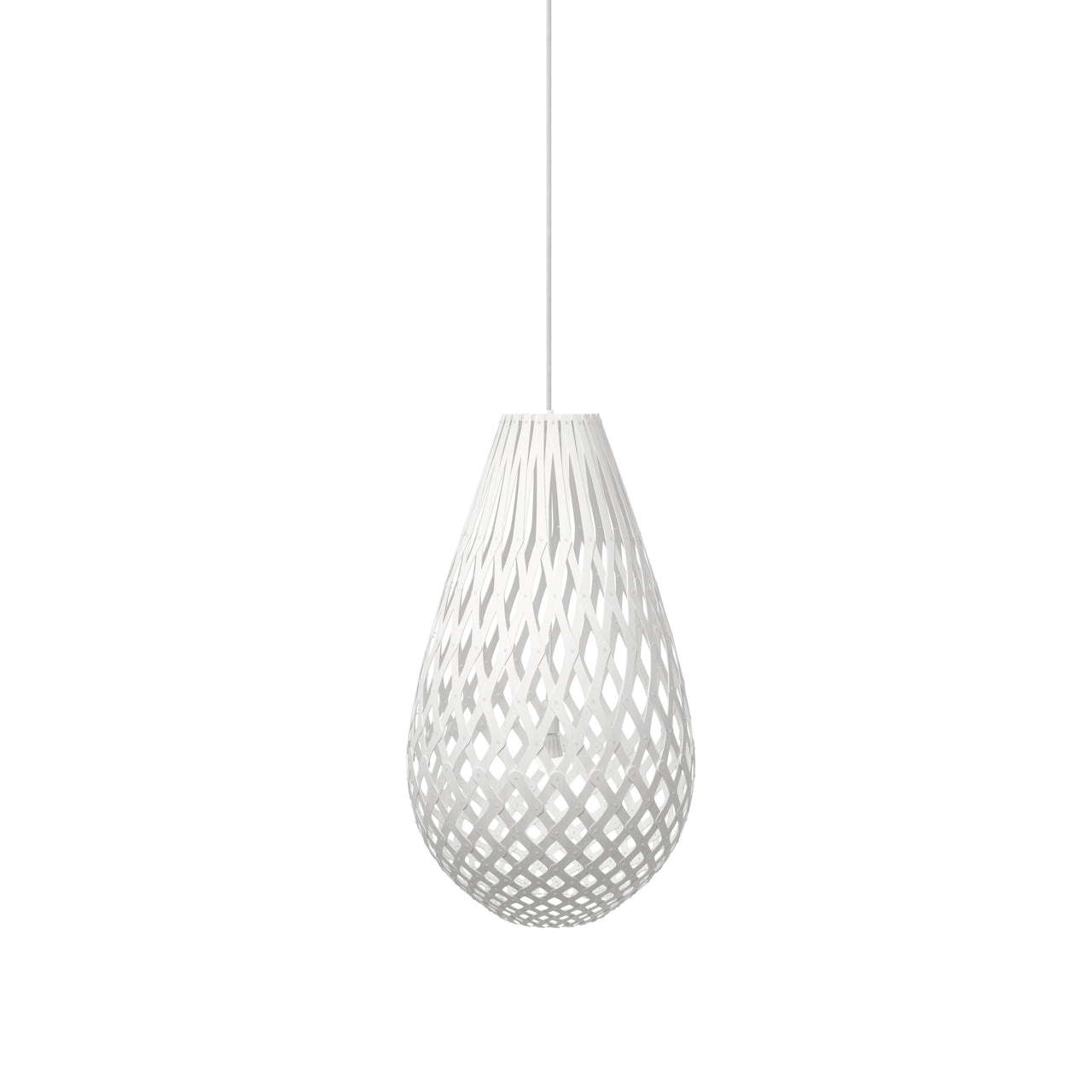 Kōura Pendant Light: Small + White + White