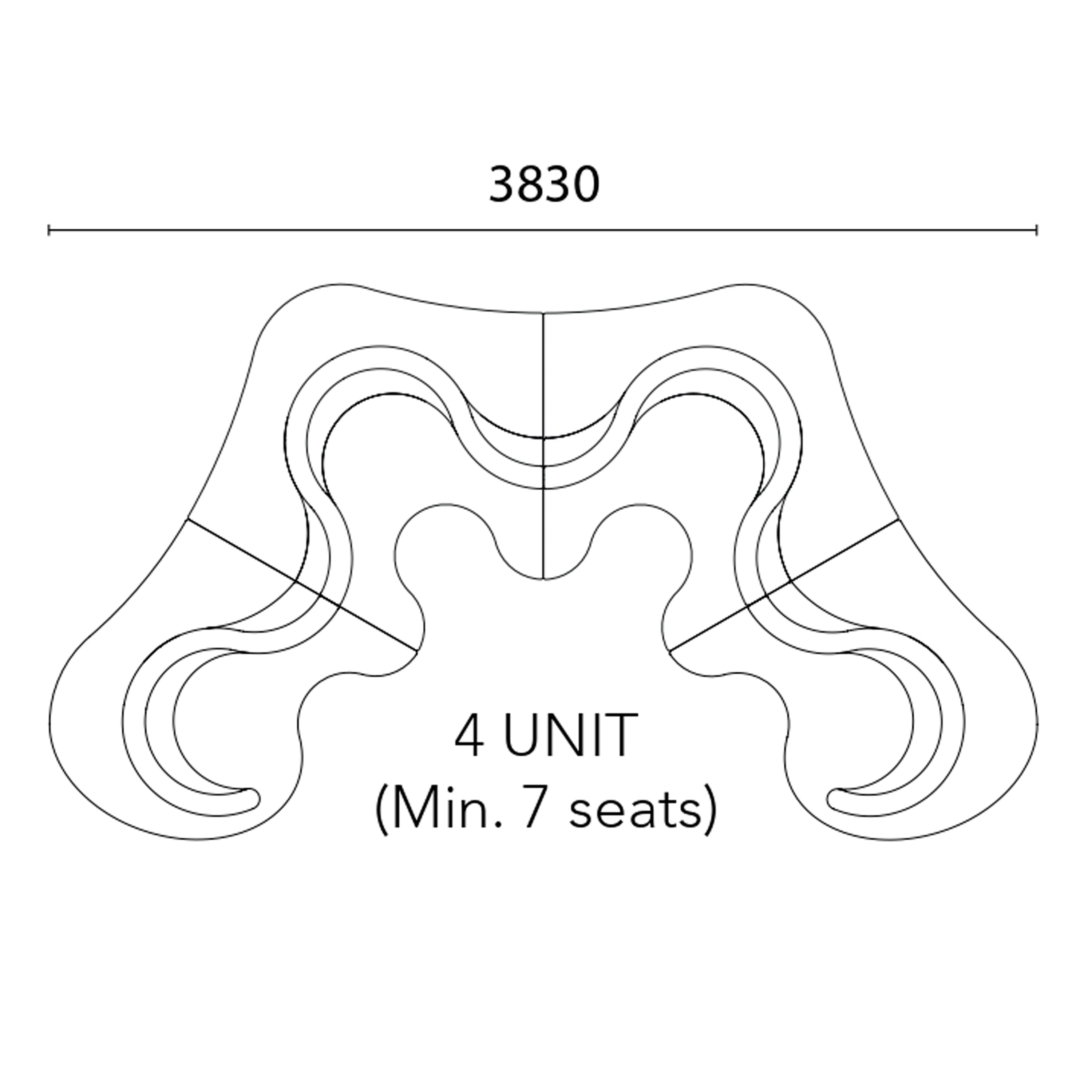 Cloverleaf Sofa: Upholstered