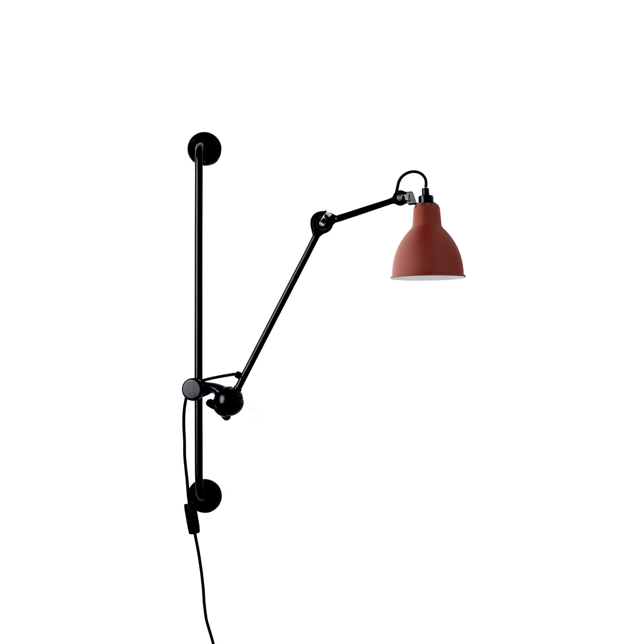 Lampe Gras N°210 Wall Lamp: Red + Round