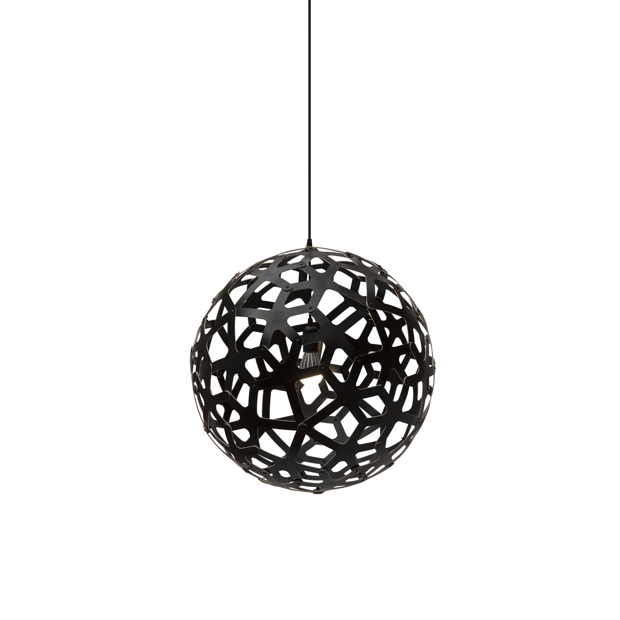 Coral Pendant Light: Medium + Black + Black