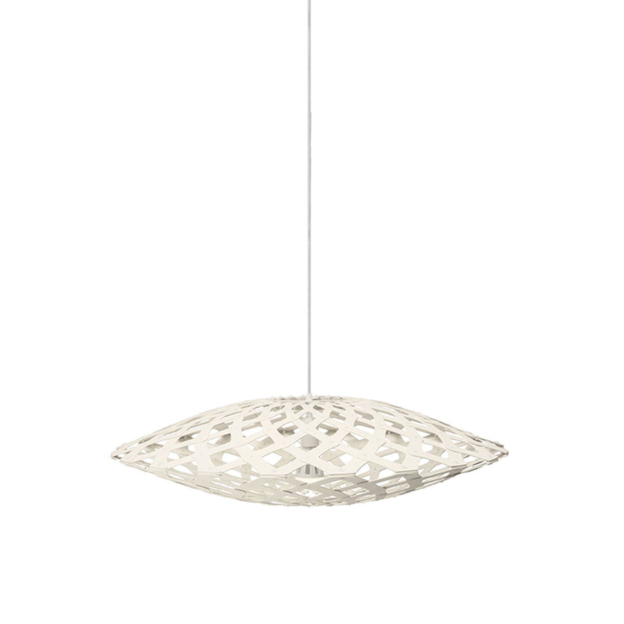 Flax Pendant Light: Small + White + White