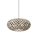 Kina Pendant Light: Medium + Bamboo + Black + Black