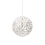 Floral Pendant Light: Medium + White + White