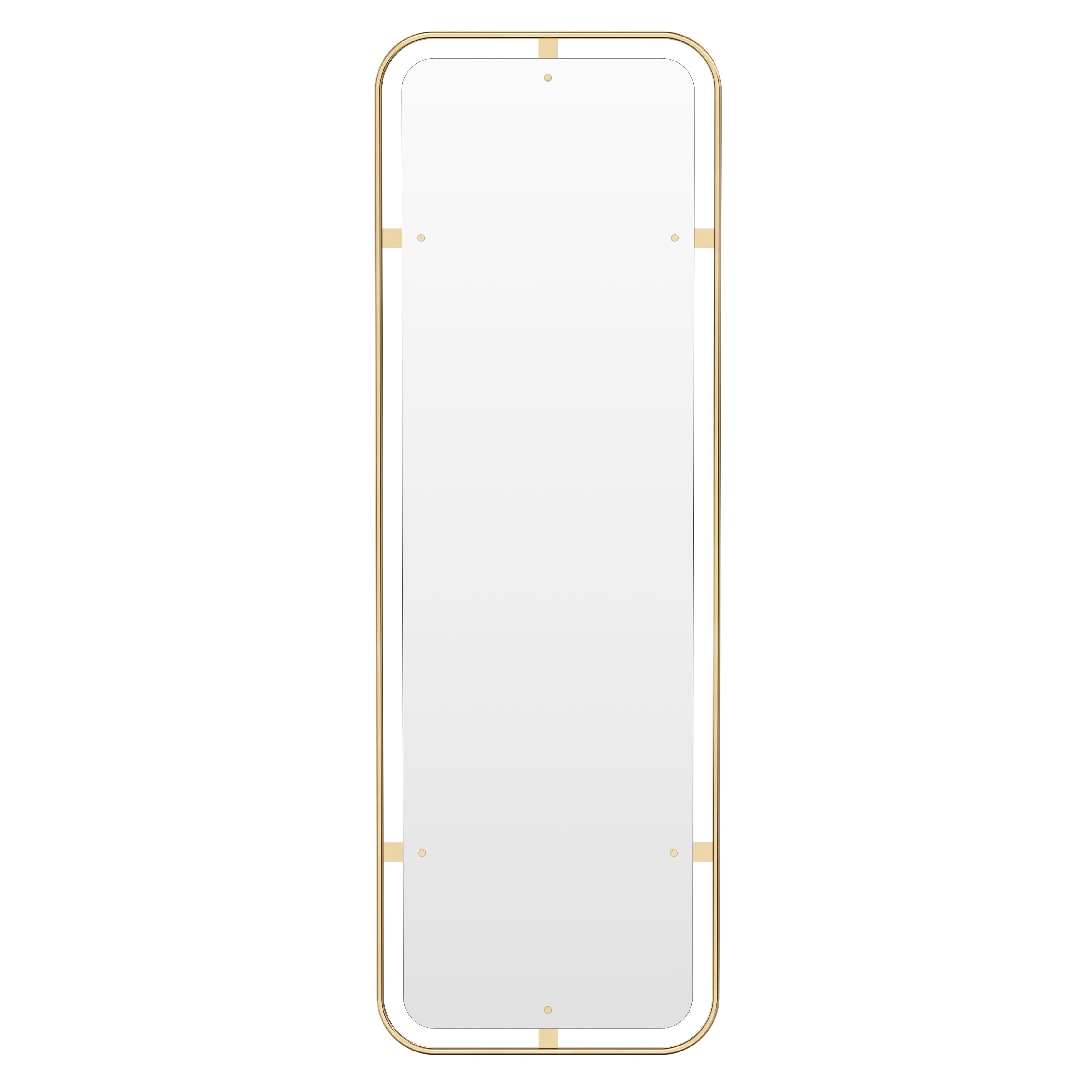 Nimbus Rectangular Mirror: Polished Brass