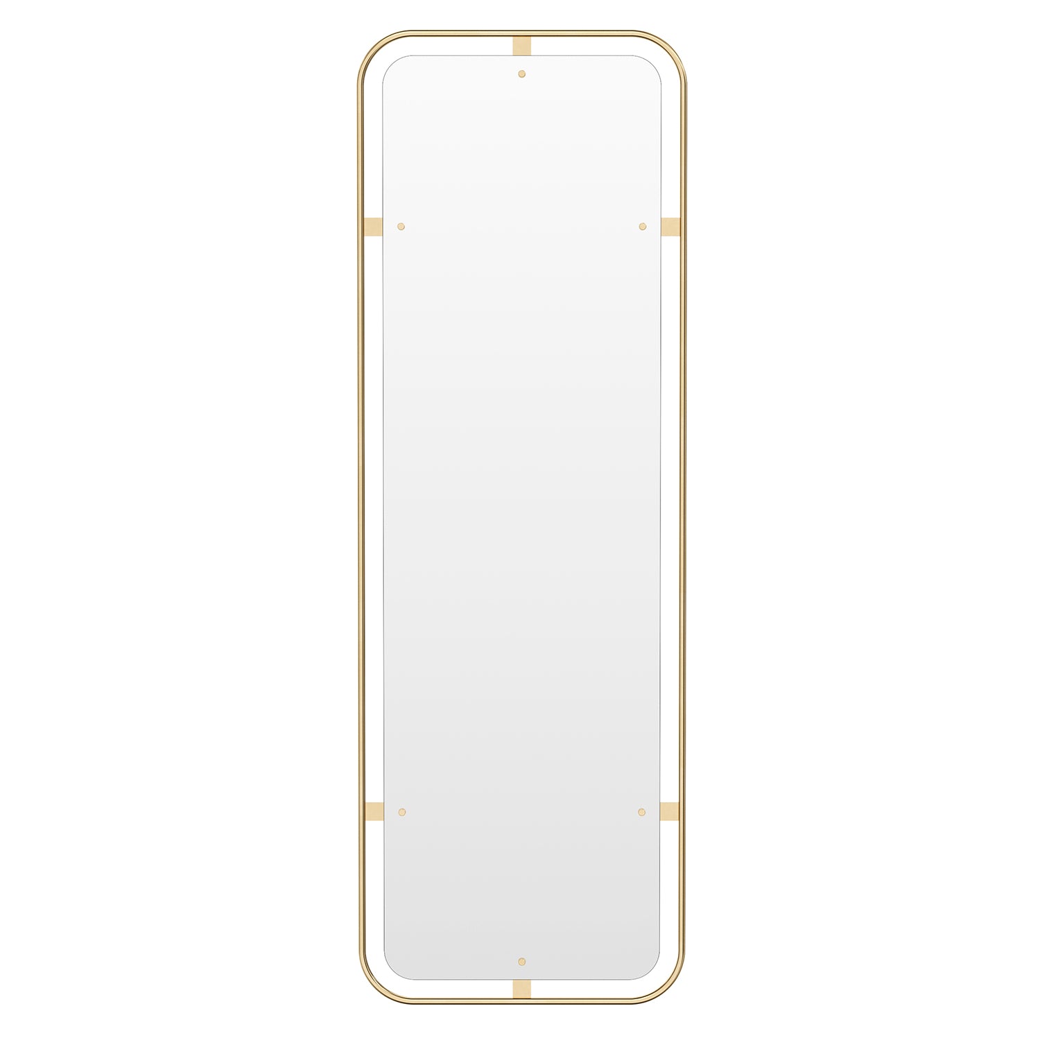 Nimbus Rectangular Mirror: Polished Brass