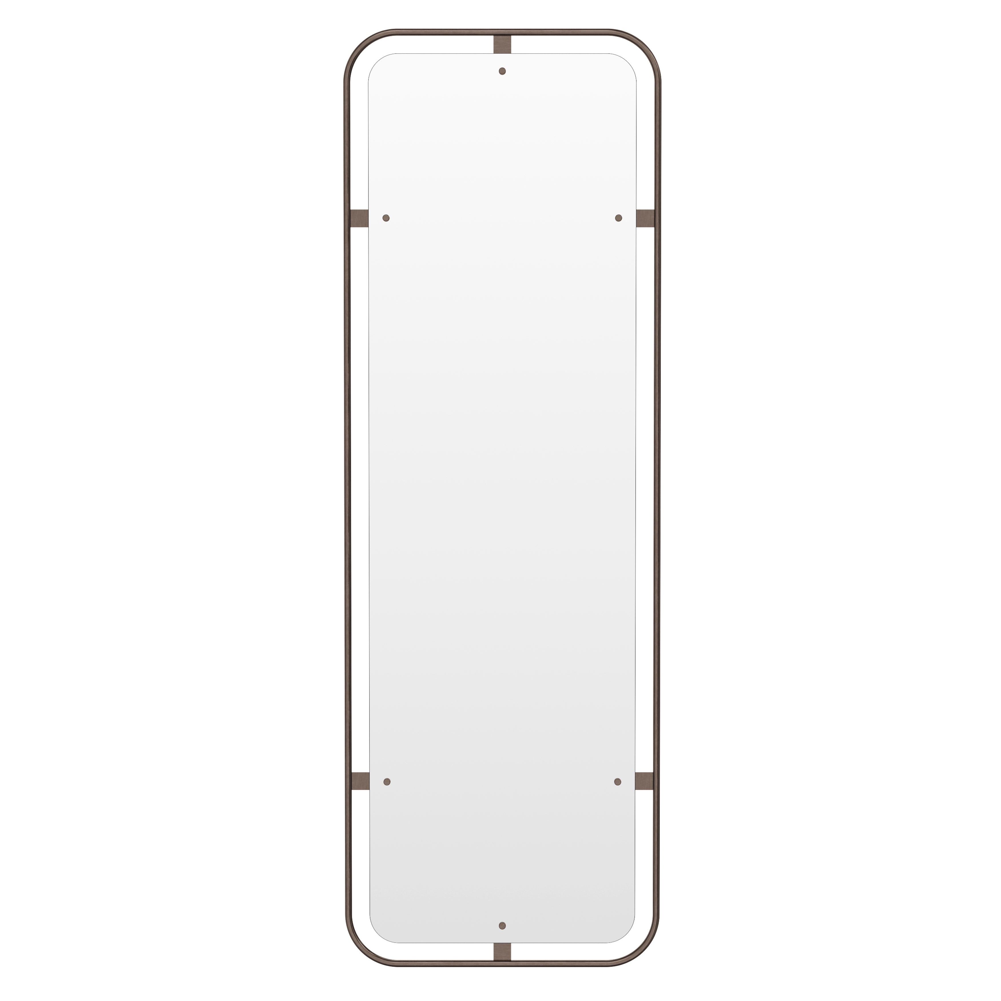 Nimbus Rectangular Mirror: Bronzed Brass