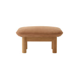 Brasília Ottoman: Upholstered + Natural Oak + Dunes 21004