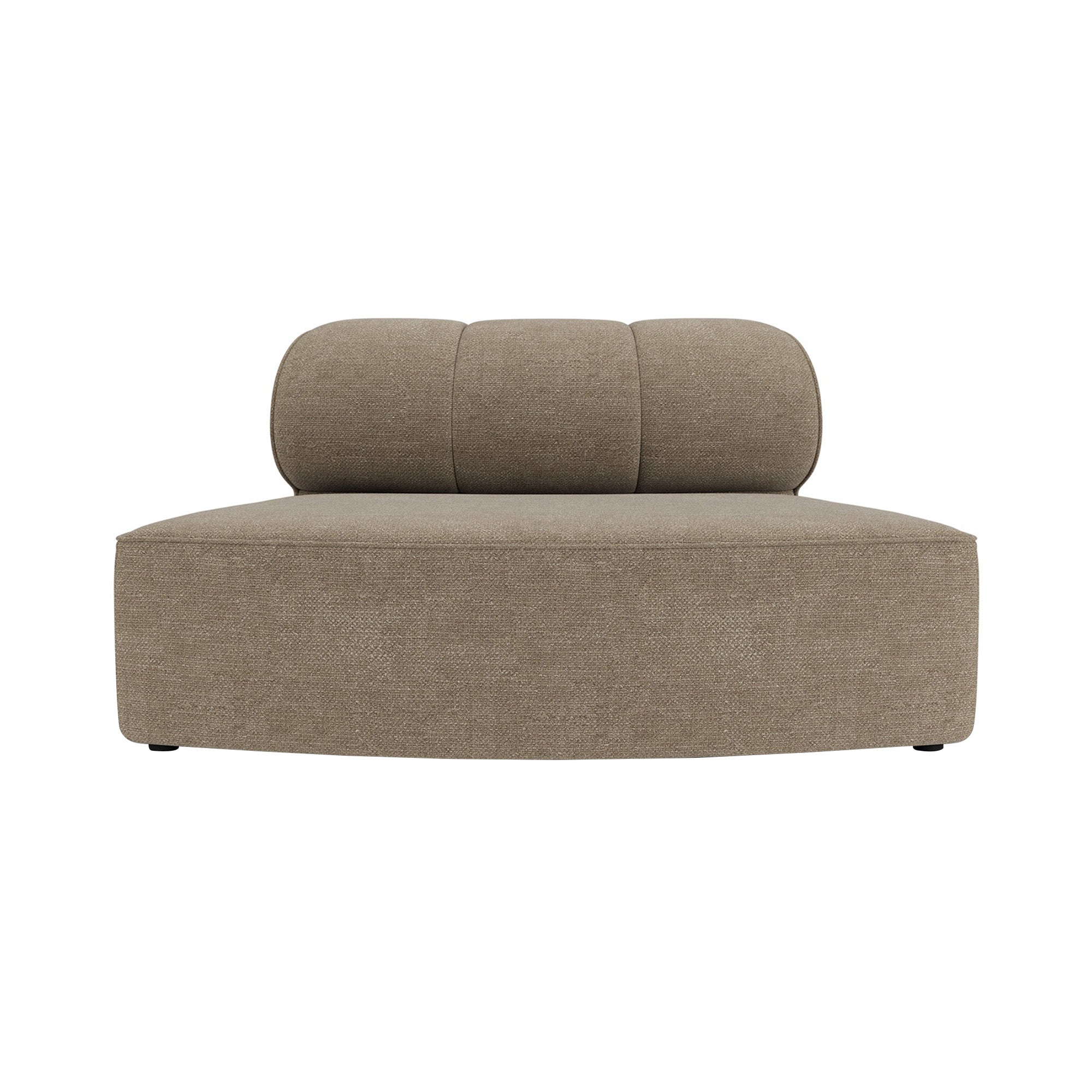 Eave Seamline Open Section Sofa: Convex + Boucle 02