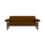Brasilia 2 Seater Sofa : Upholstered + Dark Stained Oak