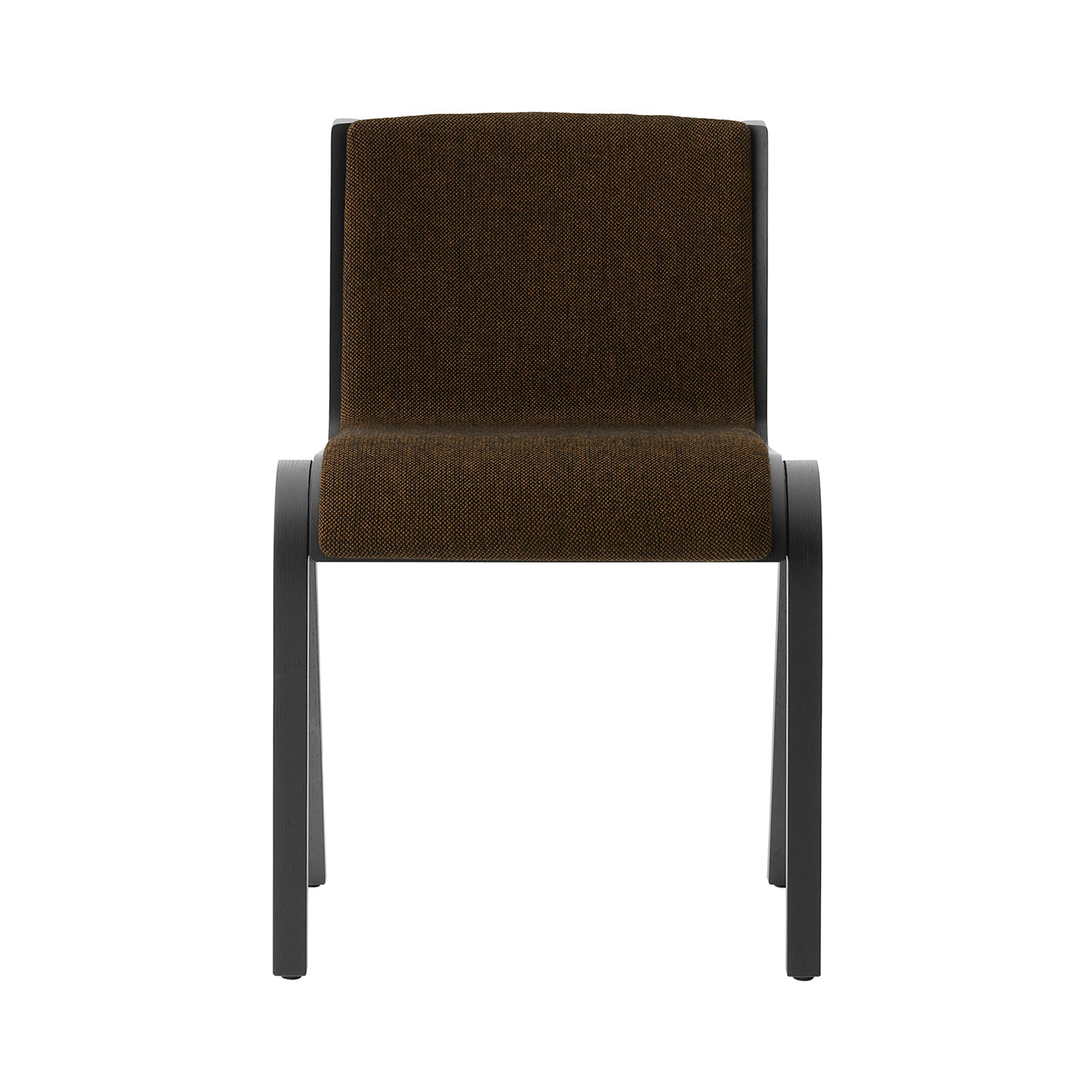Ready Dining Chair: Front Upholstered + Black Painted Oak + Hallingdal 65 370